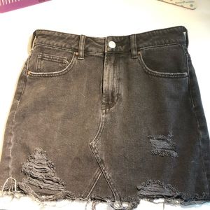 black pacsun jean skirt